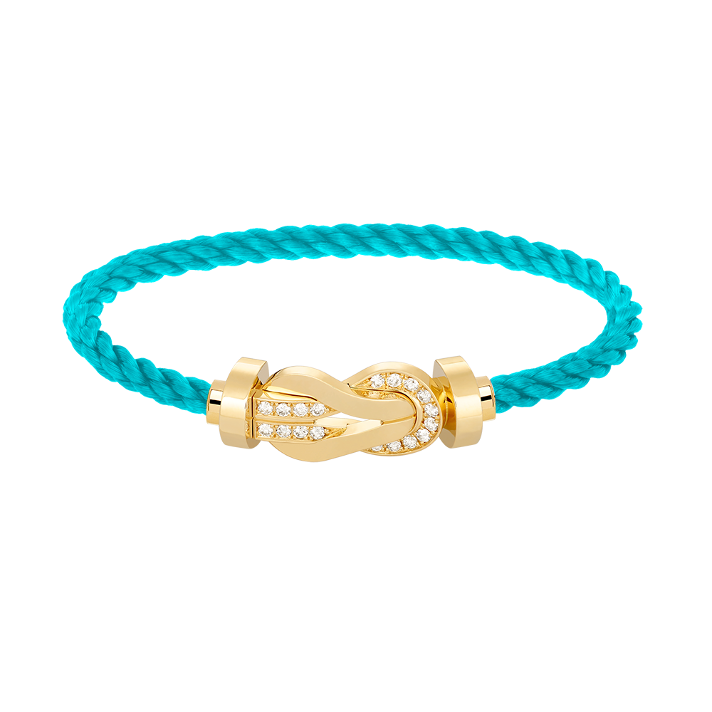[Glimmer]CHANCE LARGE 8 FIGURE BUCKLE HALF DIAMOND BRACELET GOLD