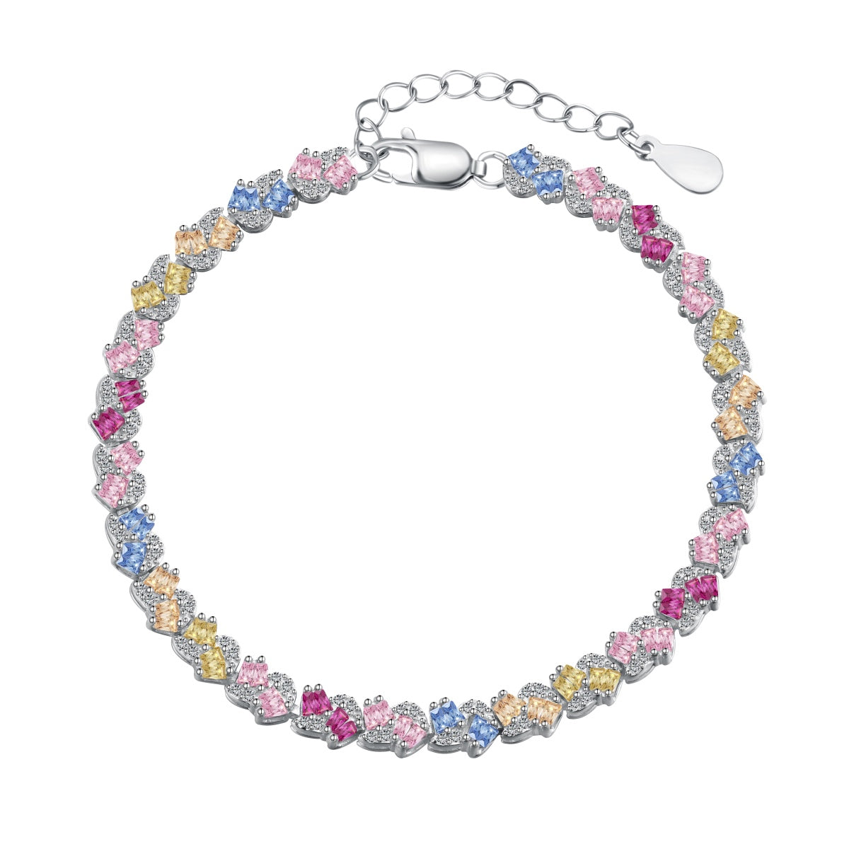 [Glimmer Jewelry]ゴージャスなカラフルな花型パーティーブレスレット