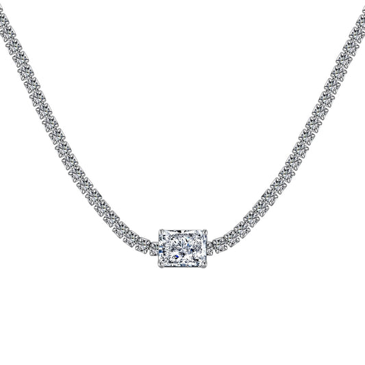 [Glimmer Jewelry]2.0カラット 凝ったエメラルドカットネックレス