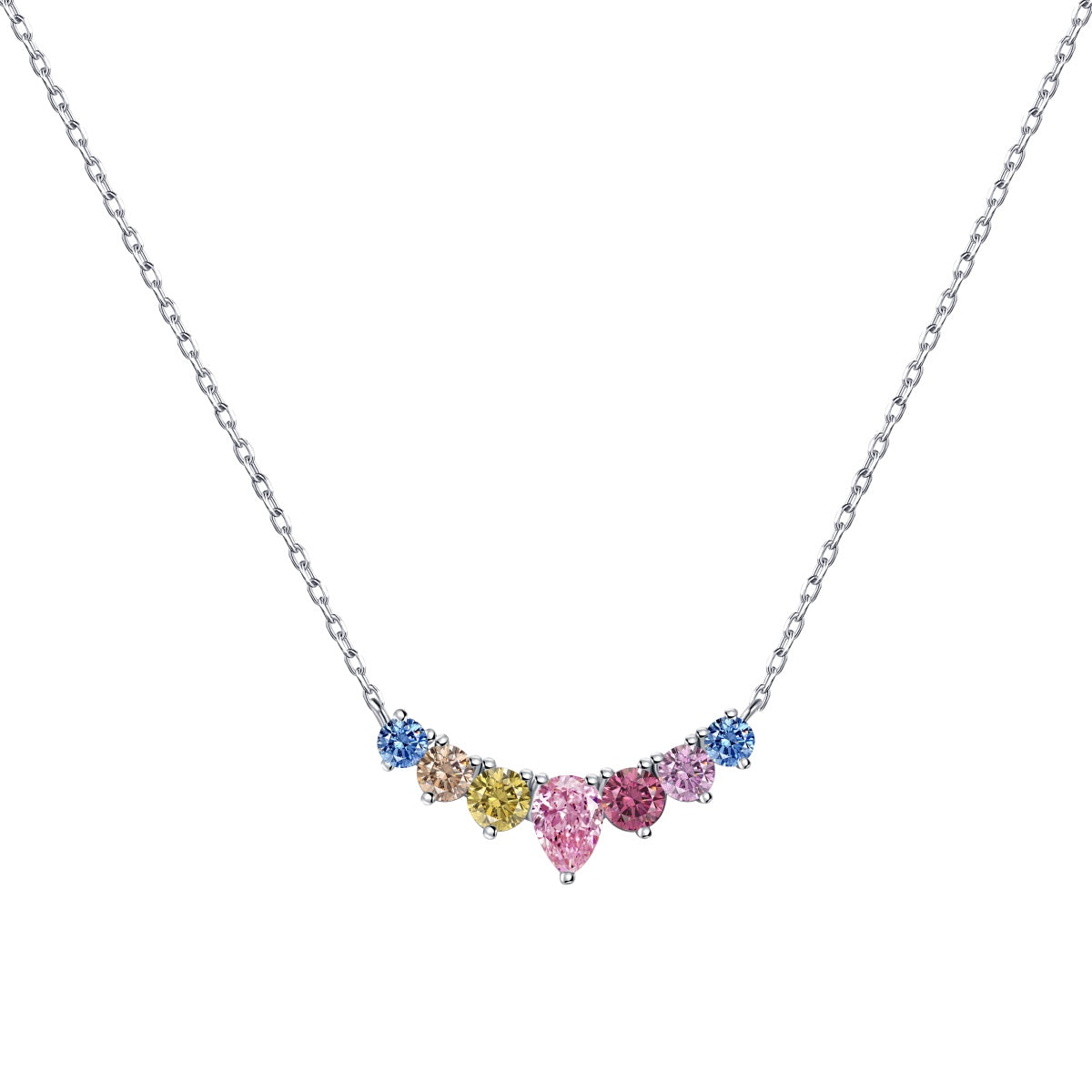 [Glimmer Jewelry]可憐なカラフルハートネックレス