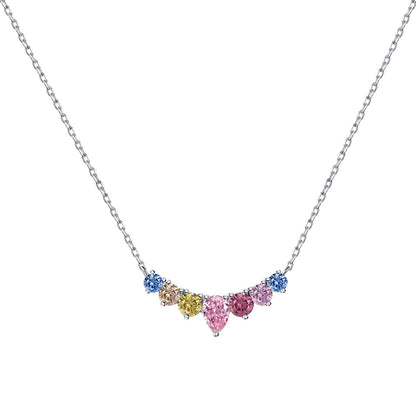 [Glimmer Jewelry]可憐なカラフルハートネックレス