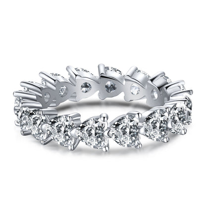 [Glimmer Jewelry]0.25カラット ラディアントロマンス ハートカット恋人指輪