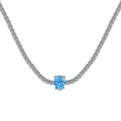 [Glimmer Jewelry]1.0カラット ユニーク ペアカット テニスネックレス