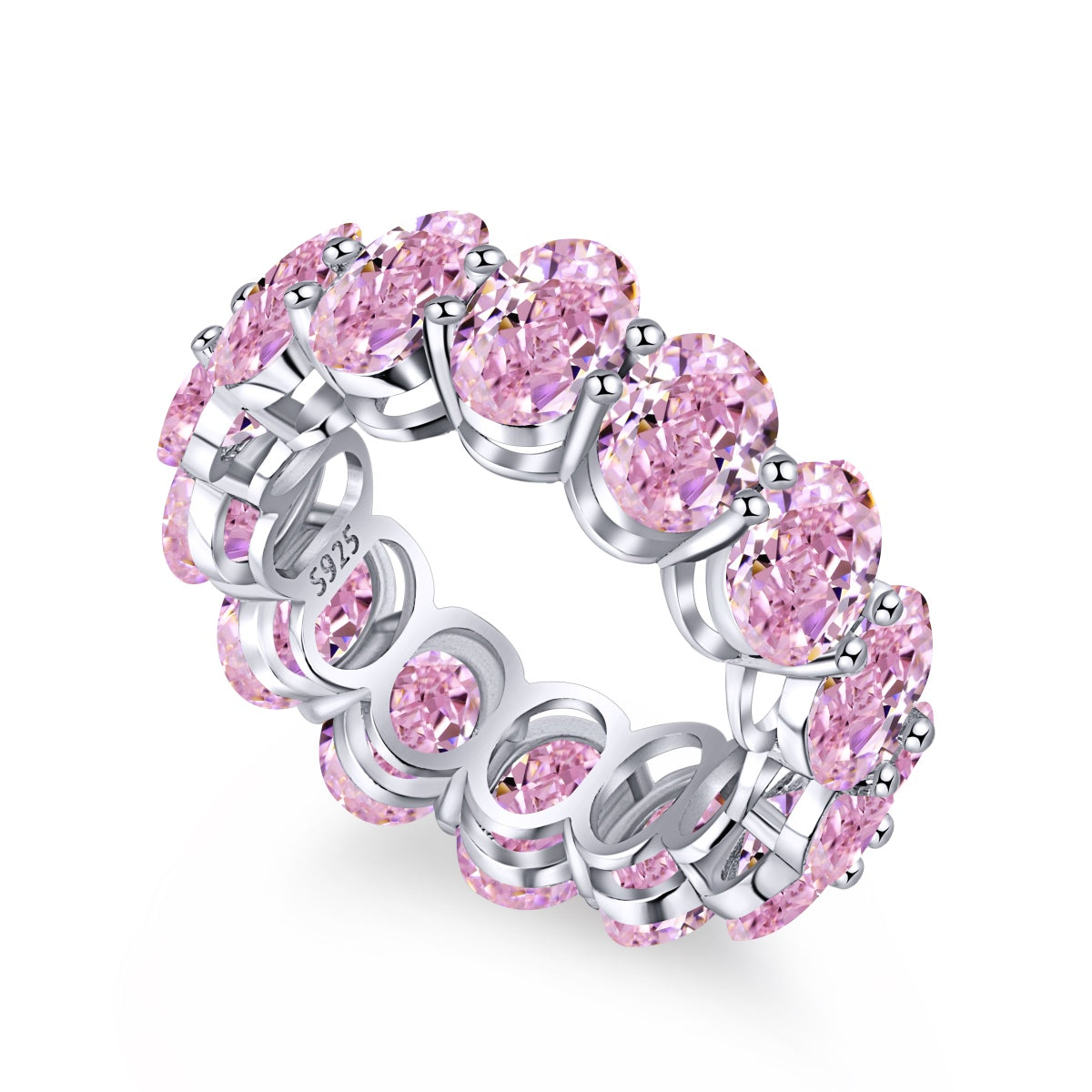 [Glimmer Jewelry]縦長クッションカットテニスリング