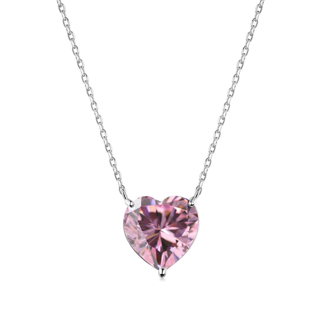 [Glimmer Jewelry]6.0カラット ラディアントハートシェイプネックレス