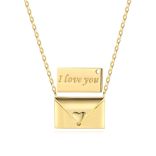 [Glimmer Jewelry]封筒ハート型母の日ネックレス