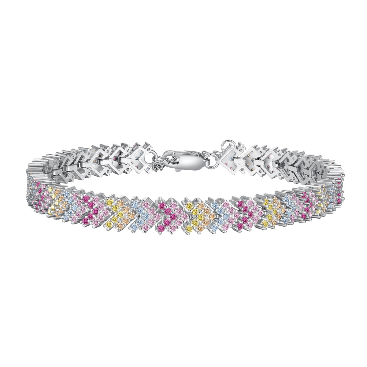 [Glimmer Jewelry]ゴージャスきらめくラウンドカットパーティーブレスレット