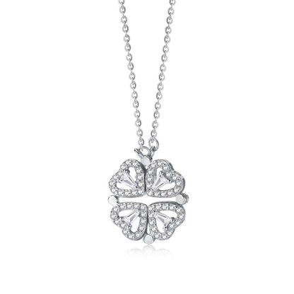 [Glimmer Jewelry]オーナメント ハートカットフラワー ネックレス