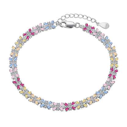 [Glimmer Jewelry]輝くカラフルなエメラルドカット パーティーブレスレット