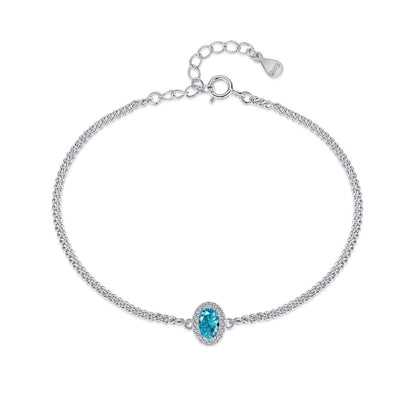 [Glimmer Jewelry]Exquisite Oval Shape Bracelet