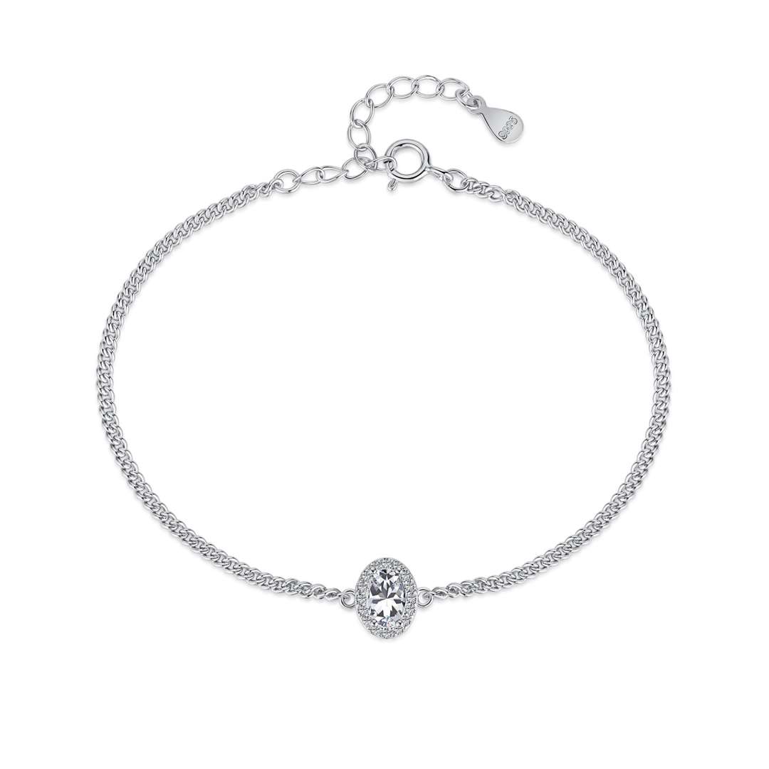 [Glimmer Jewelry]Exquisite Oval Shape Bracelet