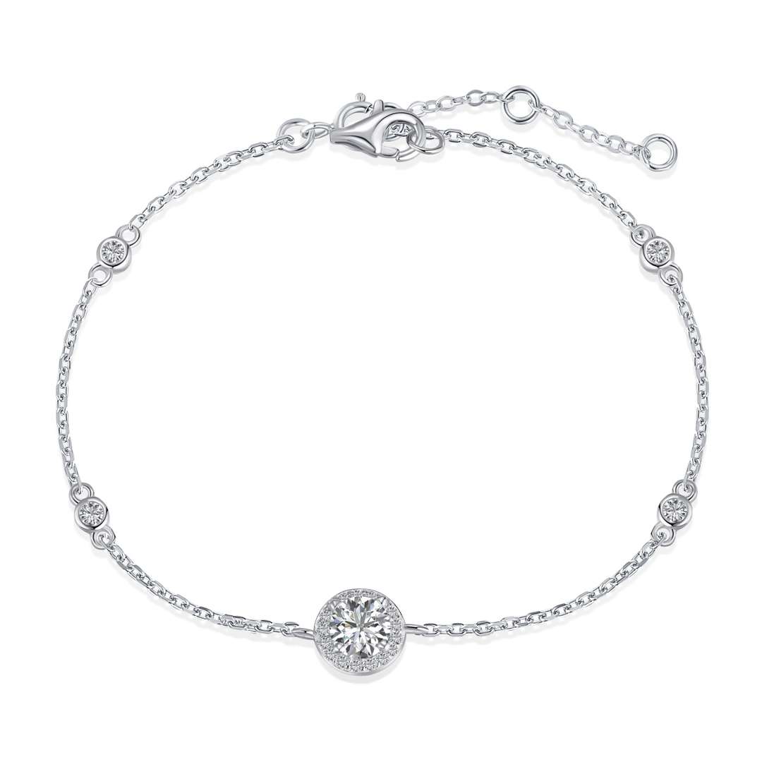 [Glimmer Jewelry]ゴージャスなラウンドカットブレスレット