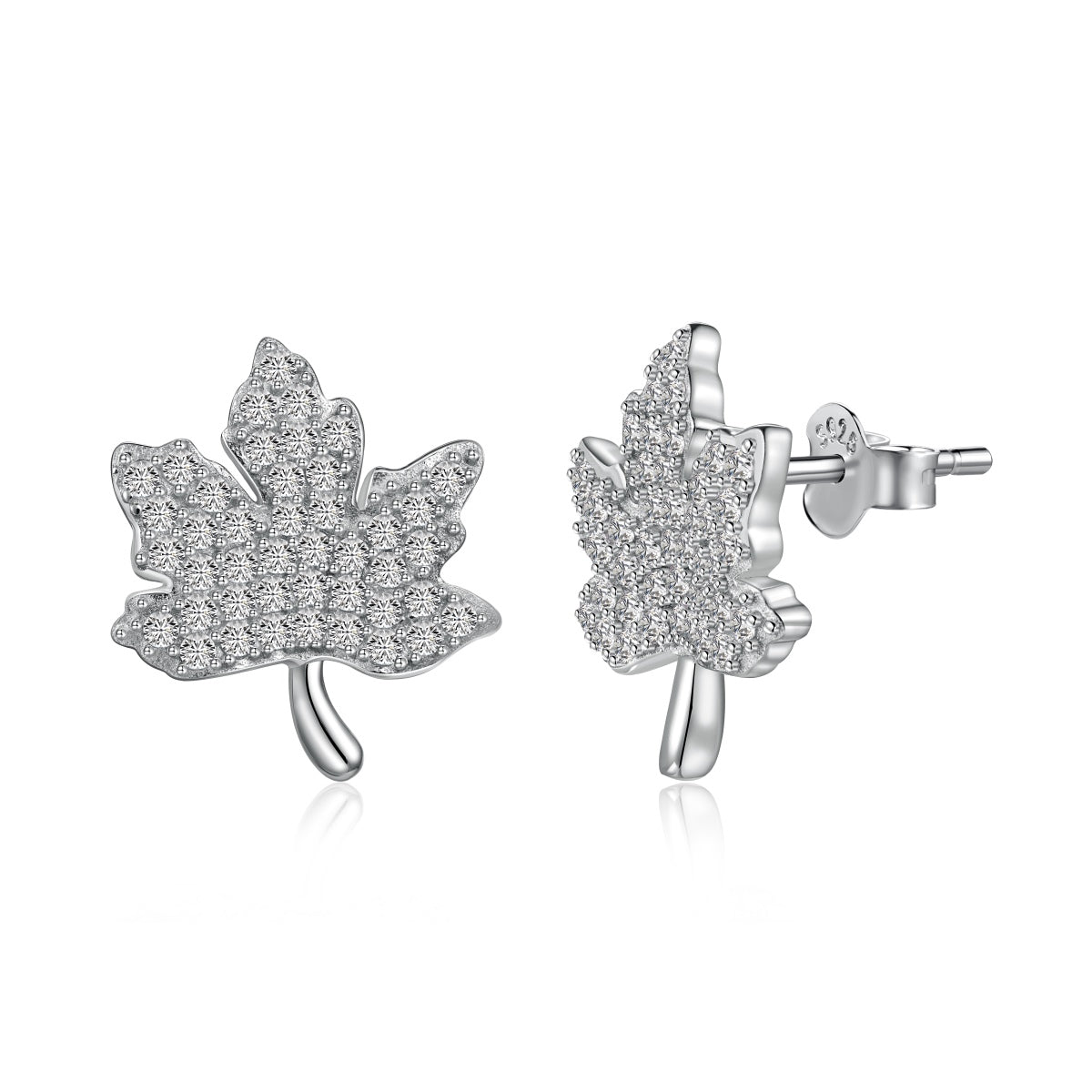 [Glimmer Jewelry]洗練されたメープルリーフデザインピアス