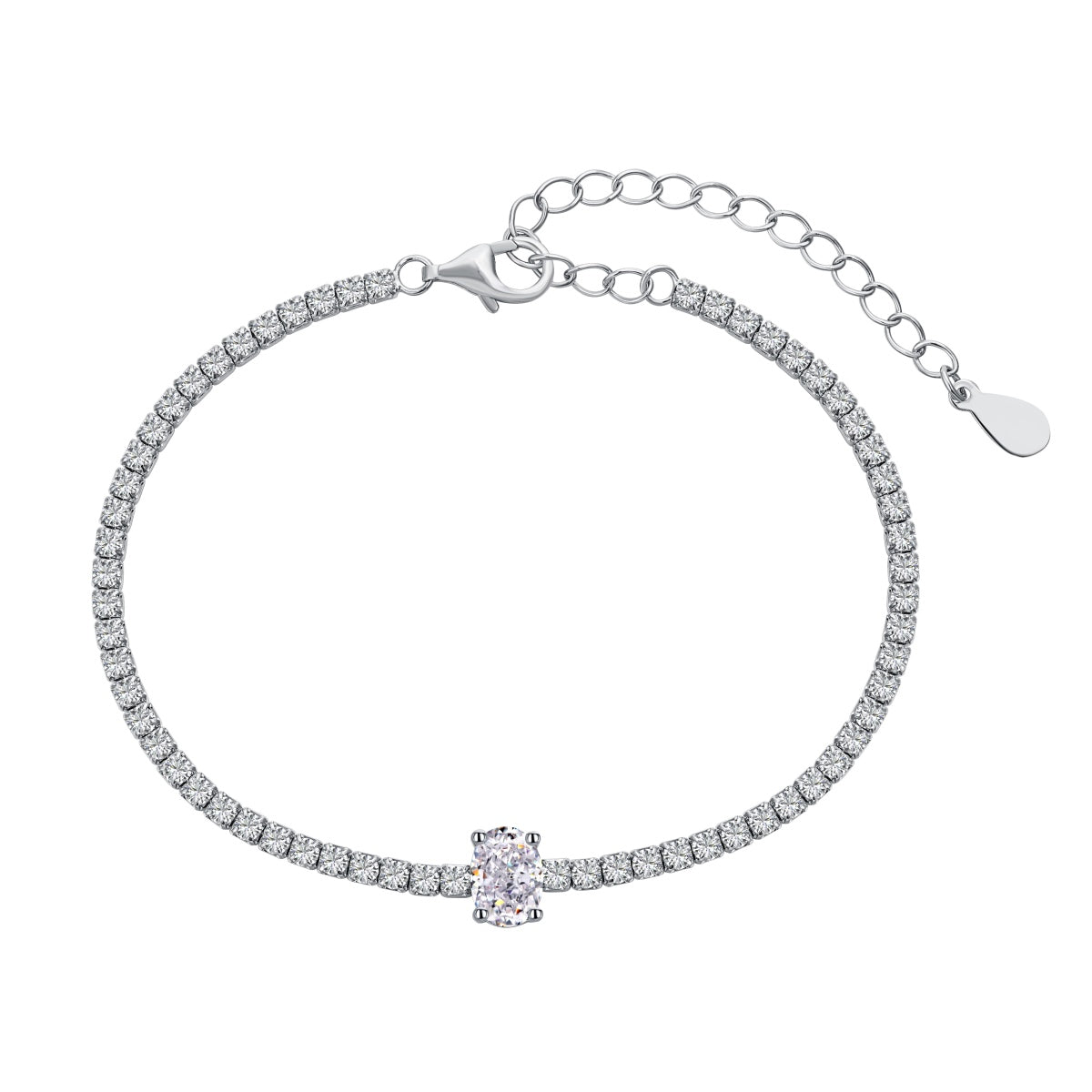 [Glimmer Jewelry]0.75カラット 絶妙なオーバルカット デイリーブレスレット
