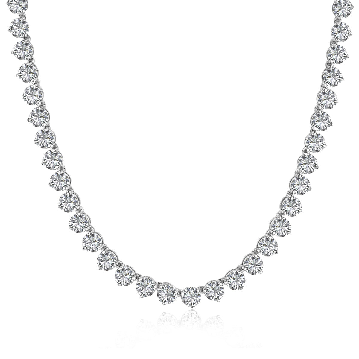 [Glimmer Jewelry] オーネートハートカットテニスネックレス