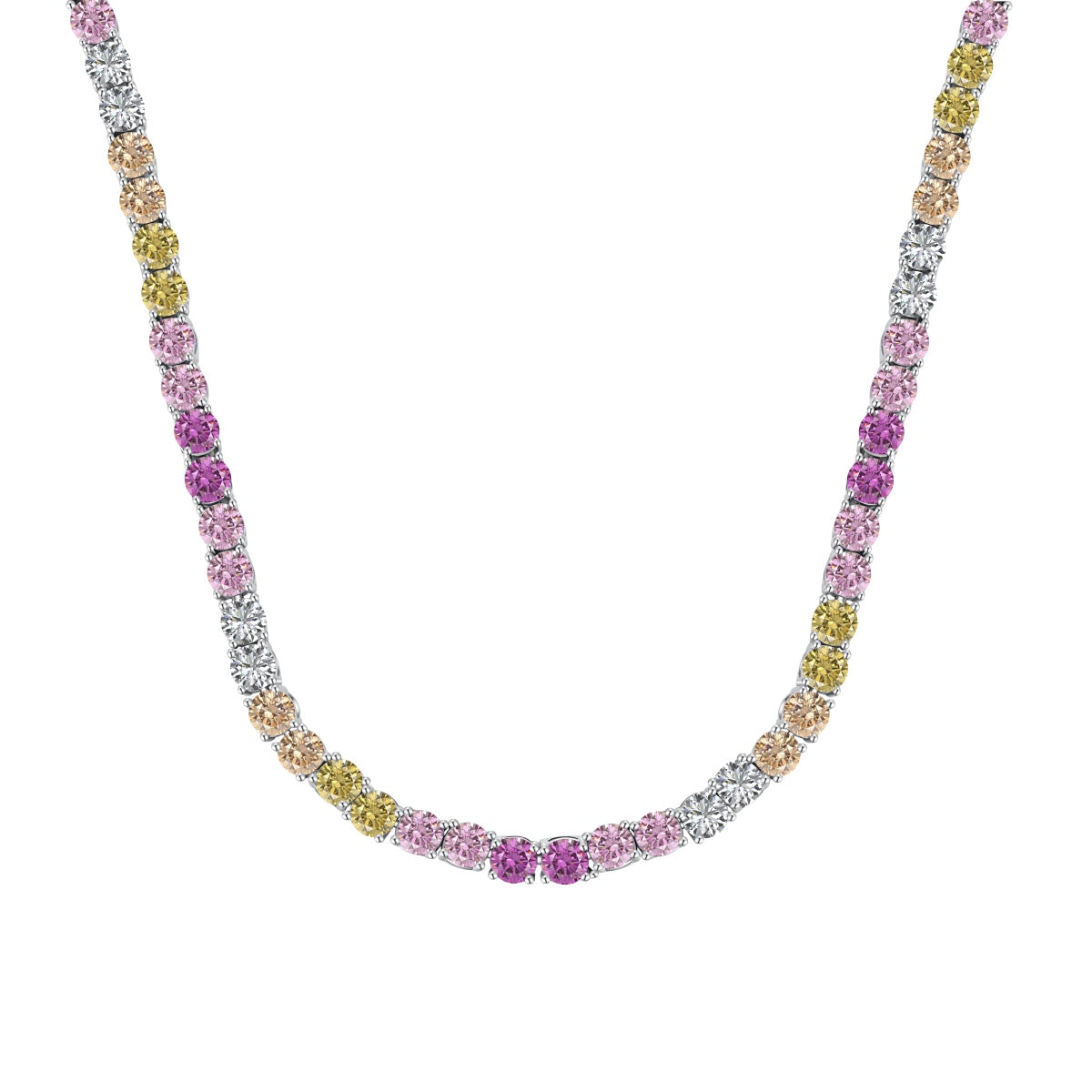 [Glimmer Jewelry]繊細なカラフルテニスネックレス