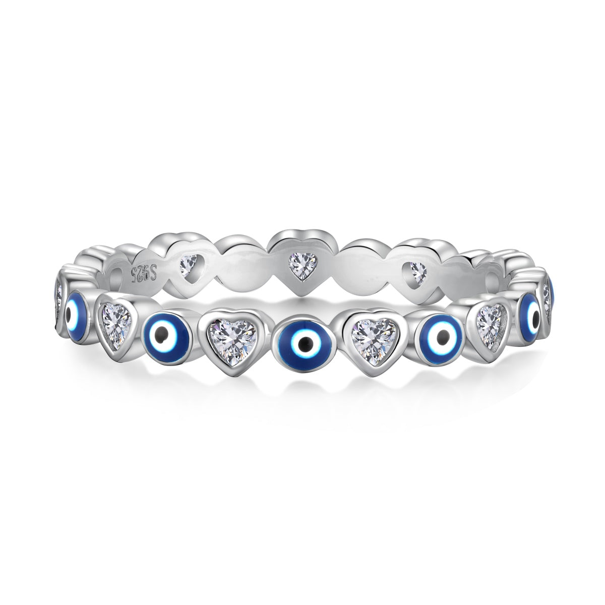 [Glimmer Jewelry]Radiant Colorful Round Shape Daily Ring