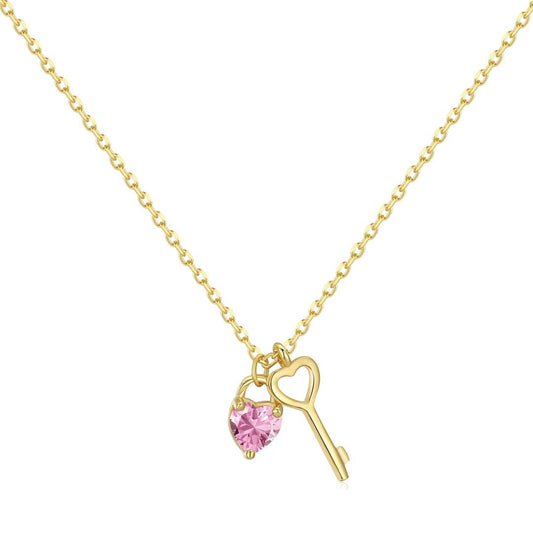 [Glimmer Jewelry]ユニークなハート形キーペンダントネックレス