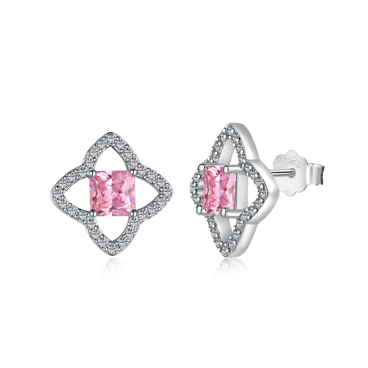 [Glimmer Jewelry]エレガント スターシェイプ プリンセスカット デイリーピアス