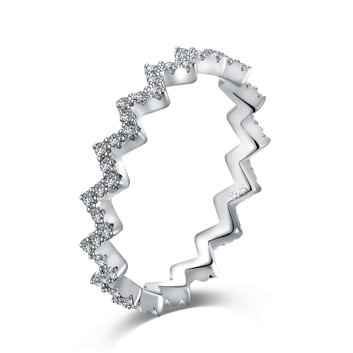 [Glimmer Jewelry]繊細な魅惑の波形デイリーリング