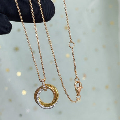 [Glimmer]トリニティ ネックレス シルバー ゴールド ピンクゴールド ダイヤモンド