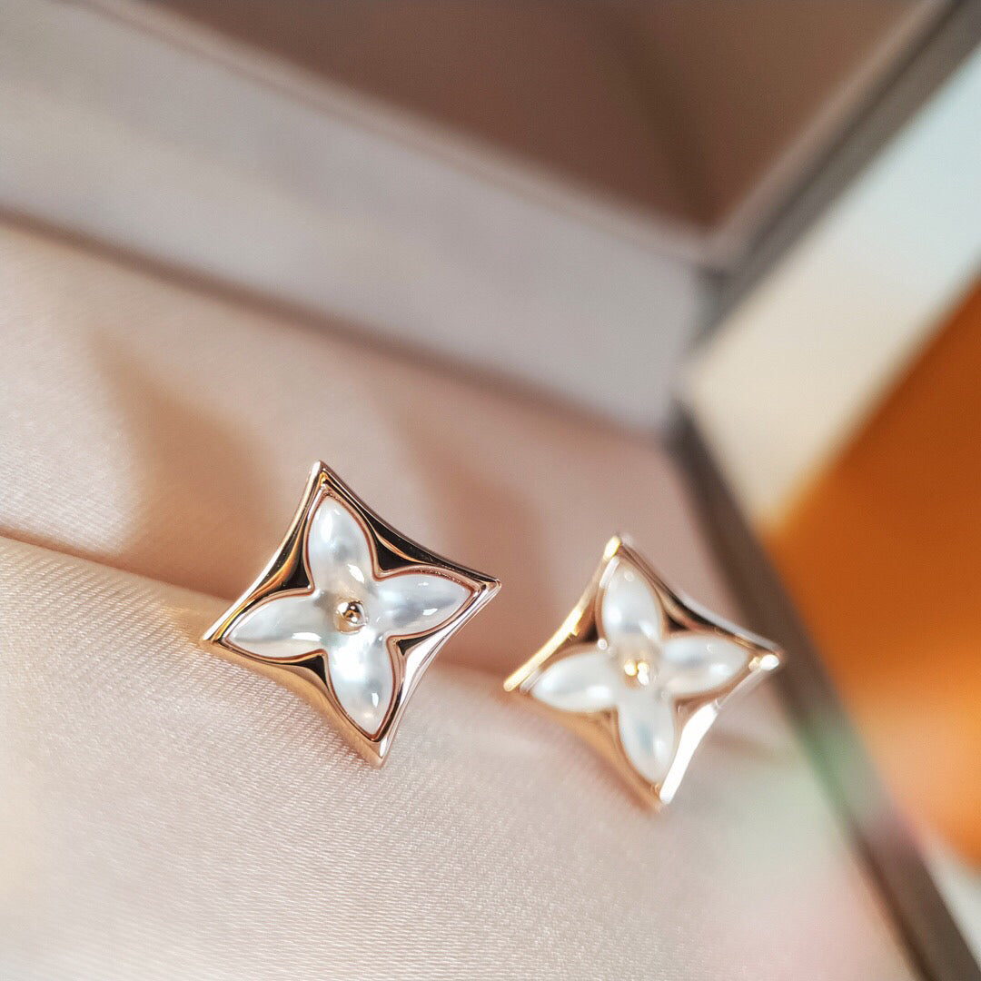 [グリマー]スターモップピンクゴールドピアス