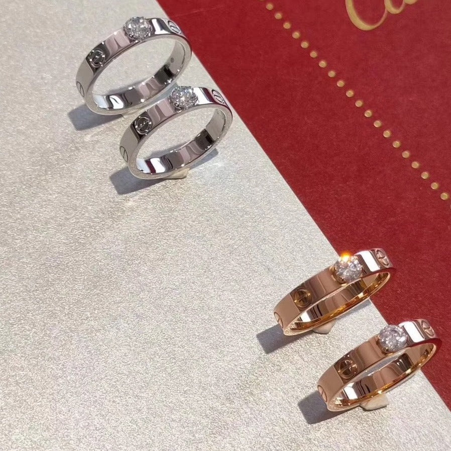 [グリマー]ラブリング 3.6mm 1ビッグダイヤモンド