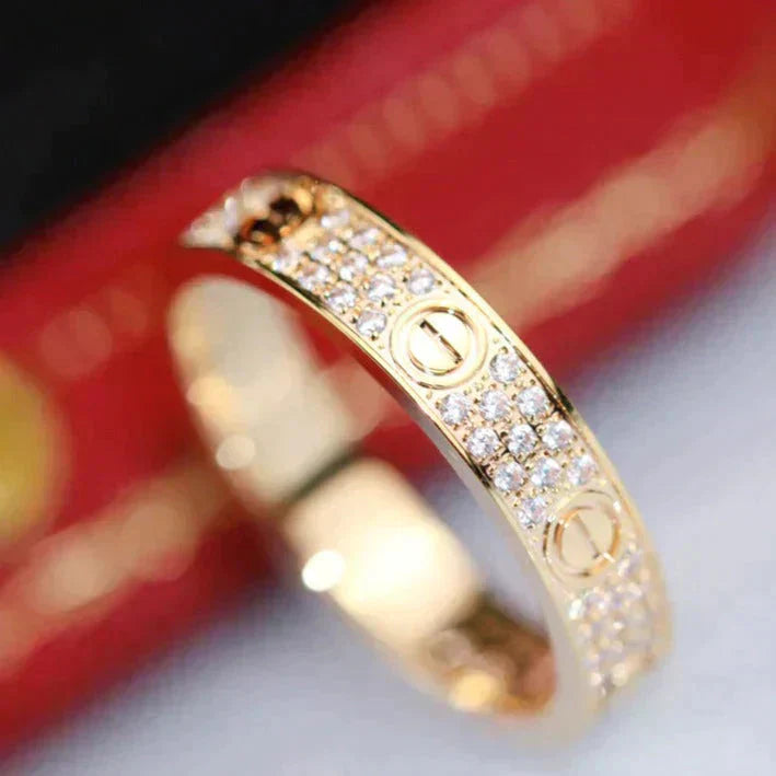 [Glimmer]LOVE RING 3.6MM ダイヤモンド パヴェ