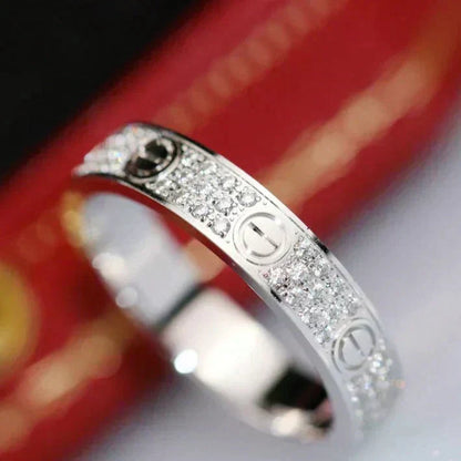 [Glimmer]LOVE RING 3.6MM ダイヤモンド パヴェ