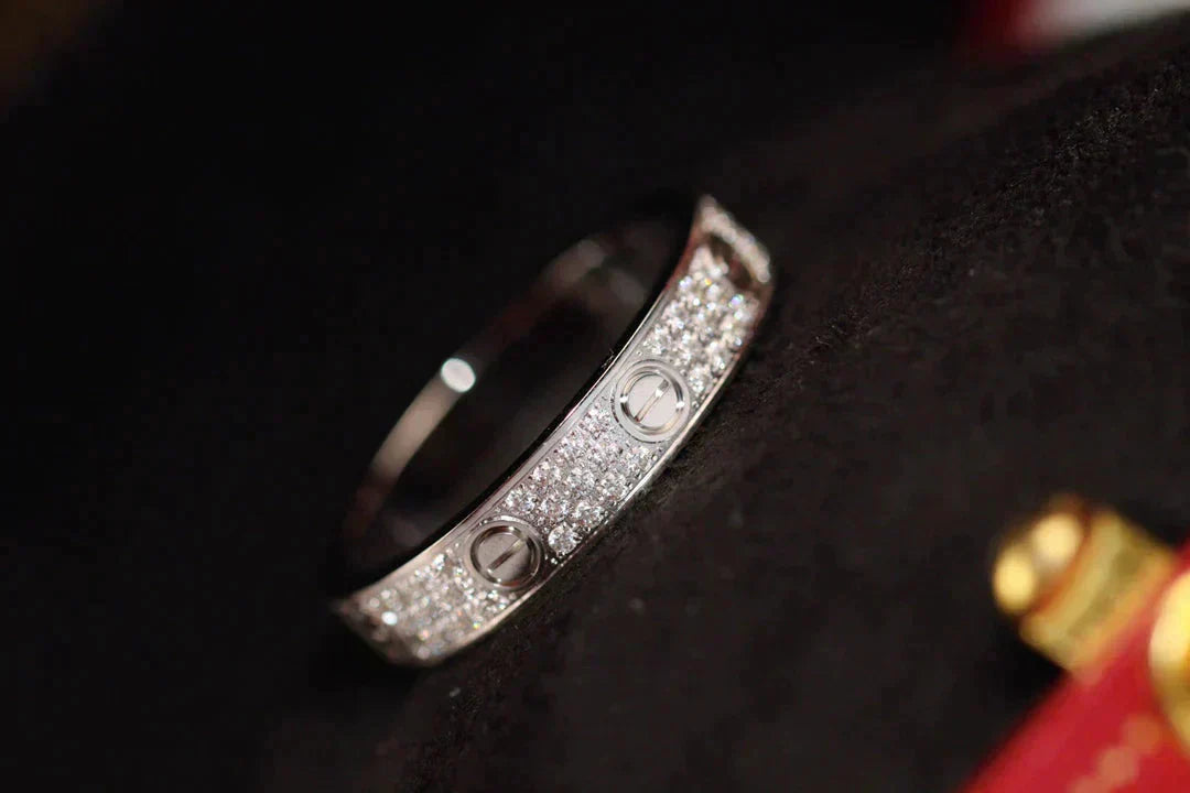 [Glimmer]LOVE RING 3.6MM ダイヤモンド パヴェ