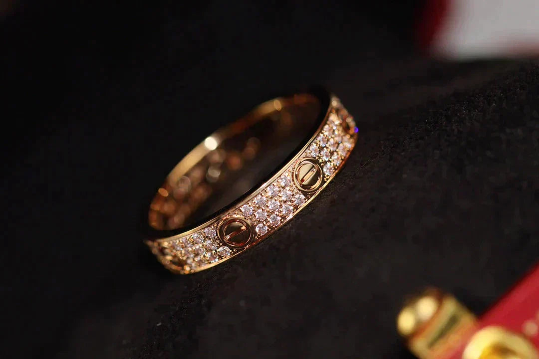 [Glimmer]LOVE RING 3.6MM ダイヤモンド パヴェ
