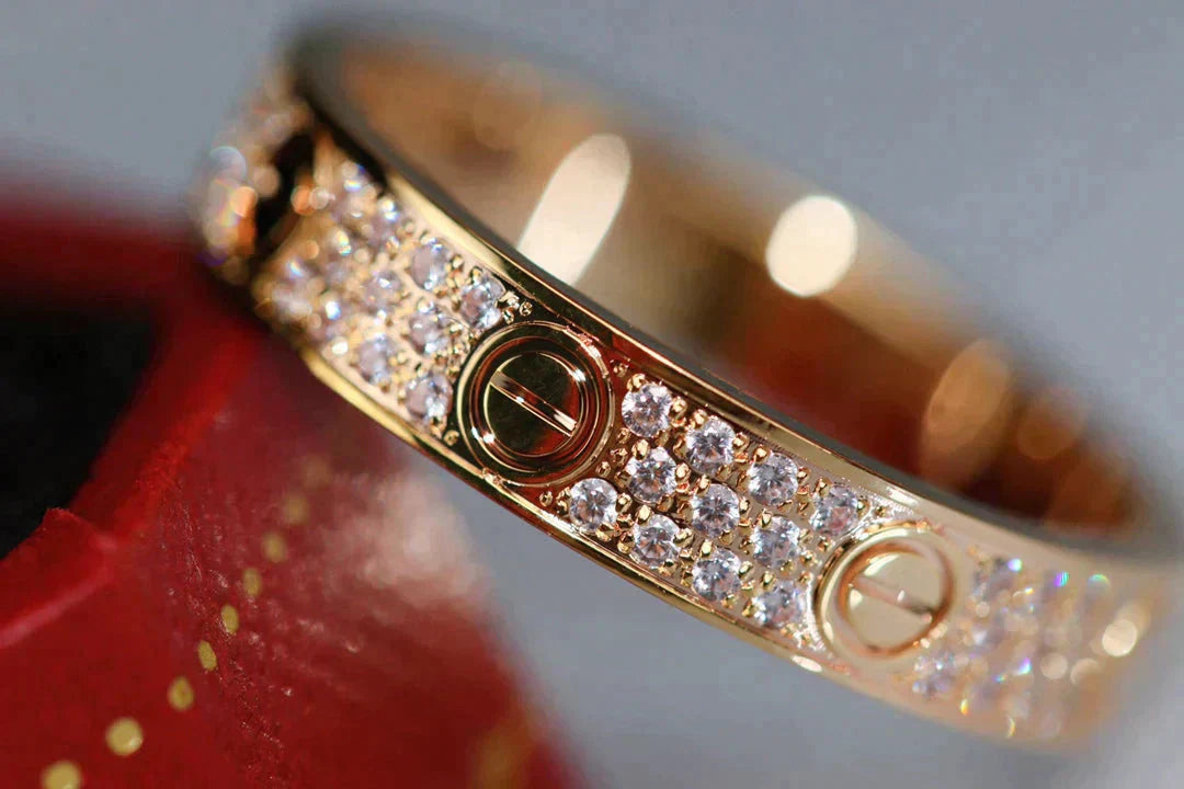 [Glimmer]LOVE RING 3.6MM ダイヤモンド パヴェ