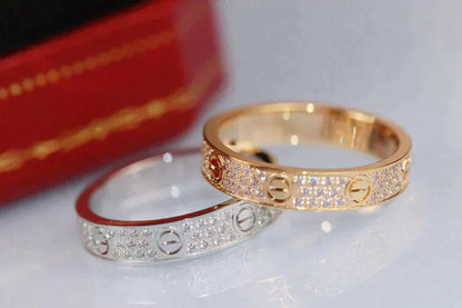 [Glimmer]LOVE RING 3.6MM ダイヤモンド パヴェ
