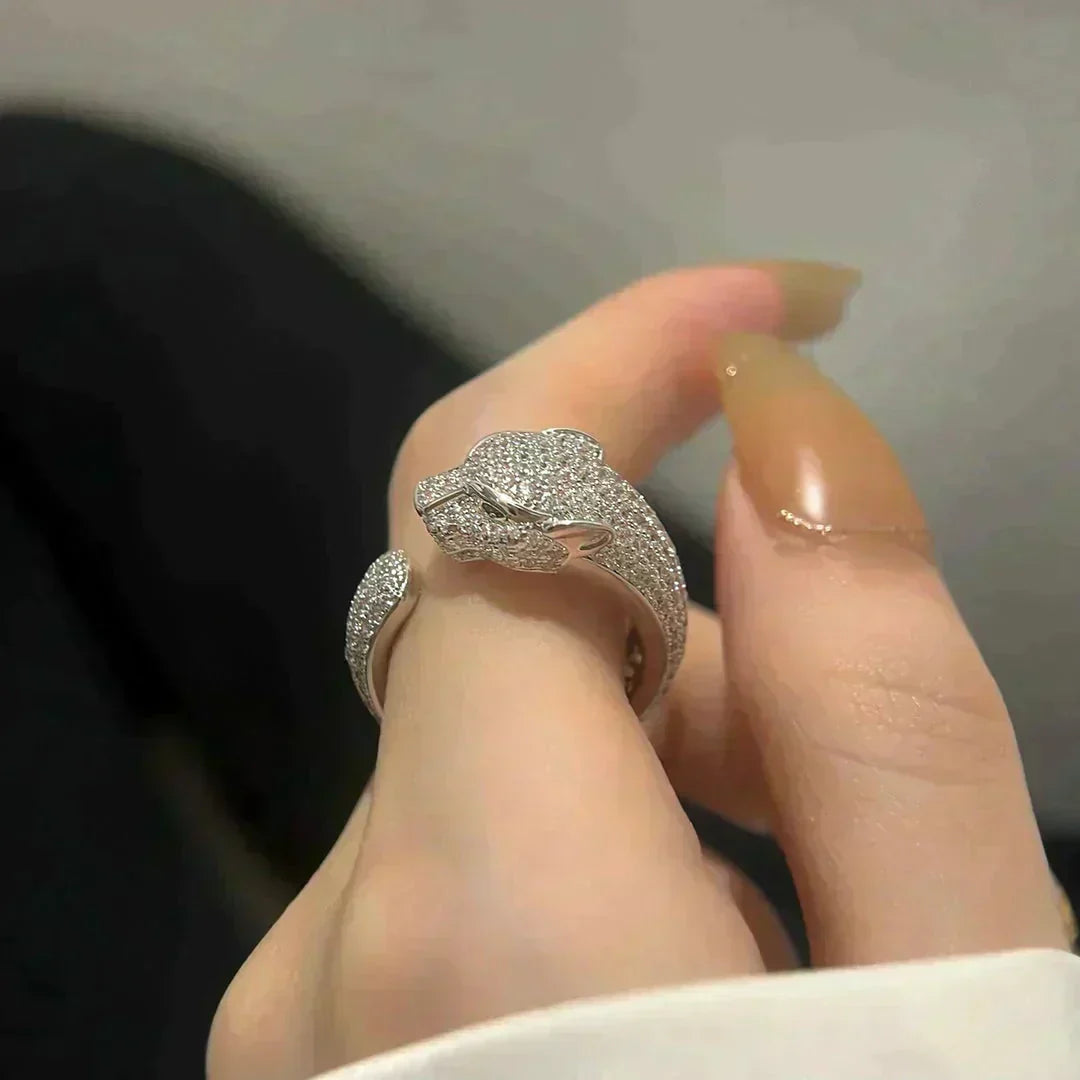 [Glimmer]パンテール 5.5MM フルダイヤモンド リング