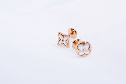 [Glimmer]STAR AND SUN ピンクゴールド MOP スタッドピアス