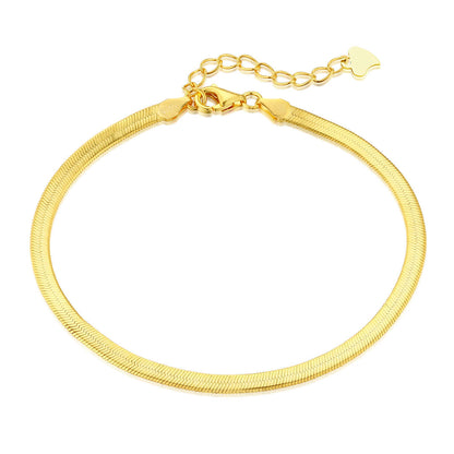 [Glimmer Jewelry]平型スネークボーンチェーンブレードネックレス