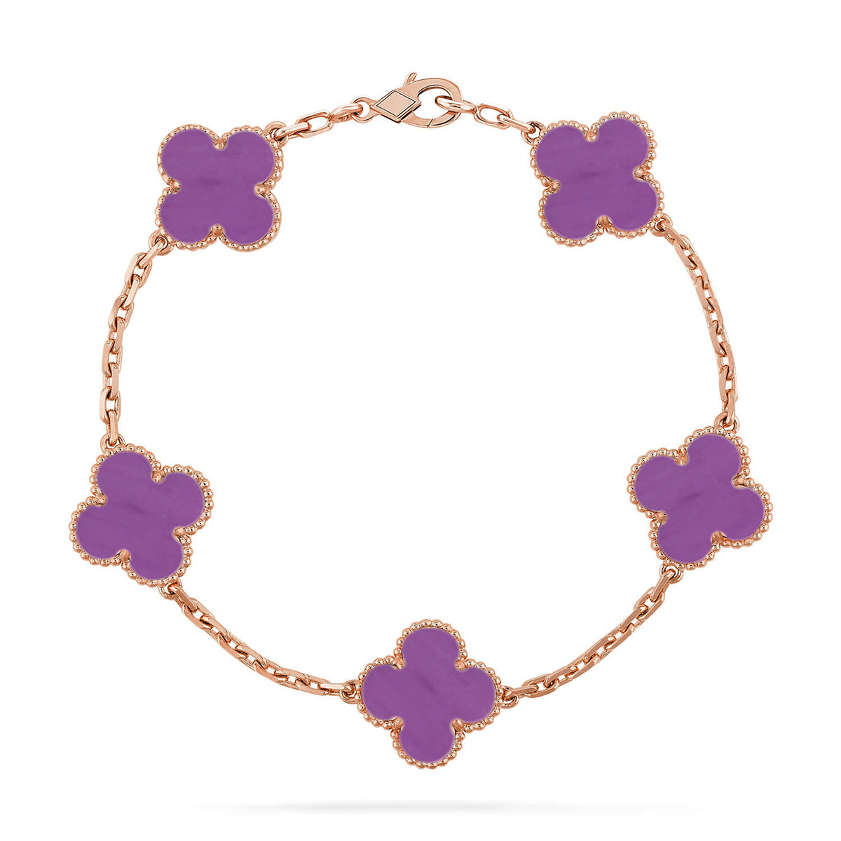 [Glimmer] CLOVER 5 MOTIF VIOLET BRACELET COLLECTION