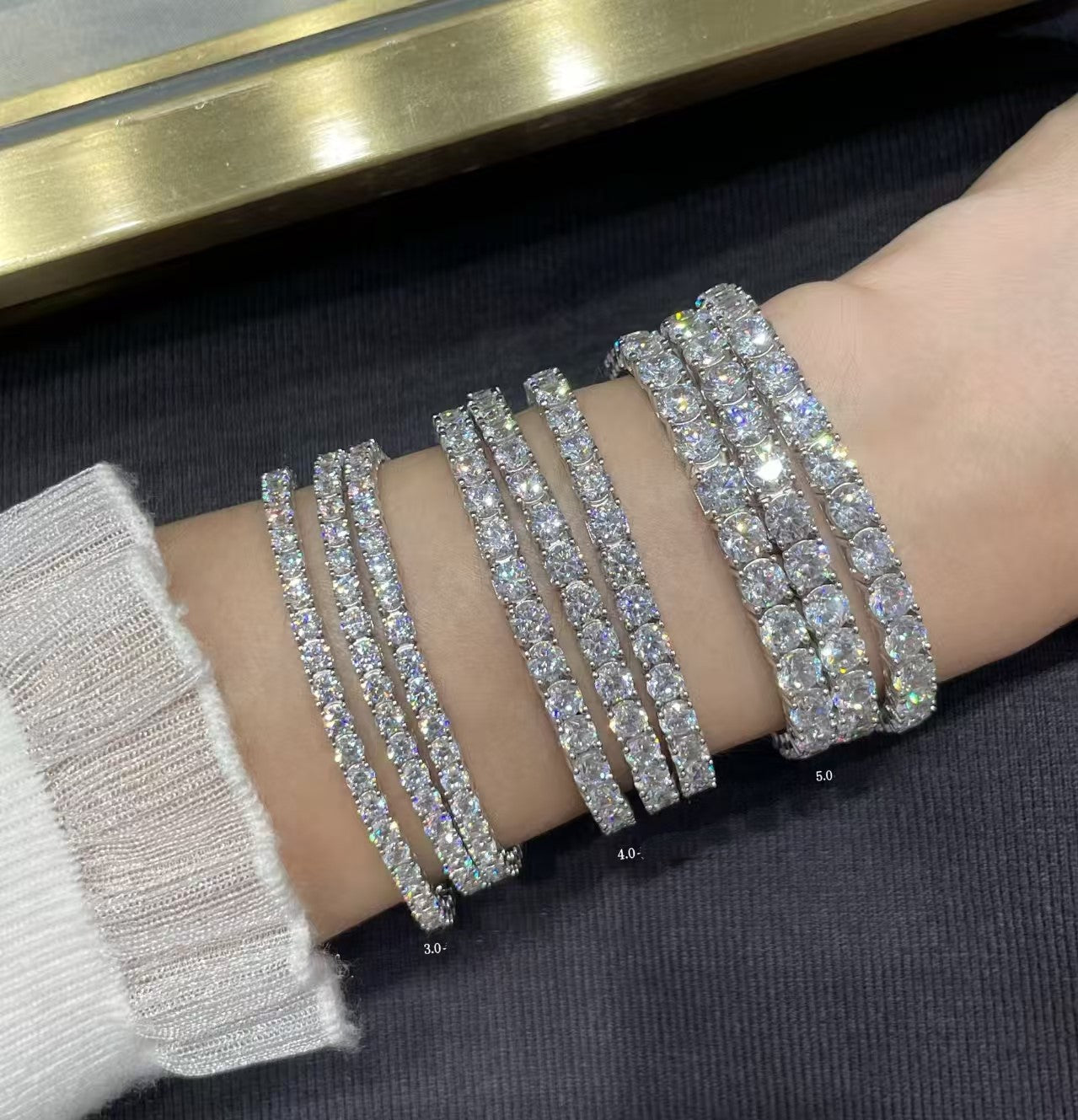 [Glimmer jewelrys]ダイヤモンド フルセット テニスブレスレット