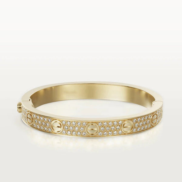 [Glimmer]ラブ ブレスレット、6.1mm、ダイヤモンド パヴェ