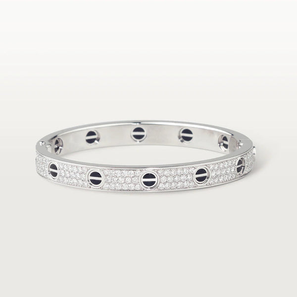 [Glimmer]LOVEブレスレット 6.1MM ダイヤモンドパヴェ セラミック