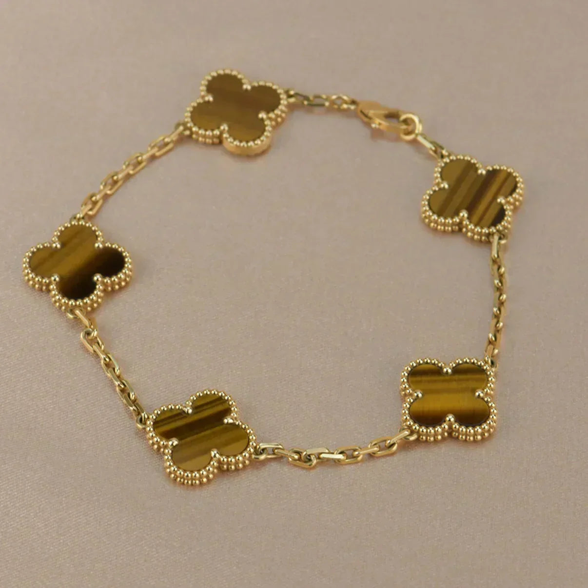 [Glimmer] CLOVER 5 MOTIFS タイガーアイ ブレスレットコレクション