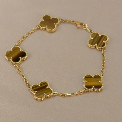 [Glimmer] CLOVER 5 MOTIFS タイガーアイ ブレスレットコレクション