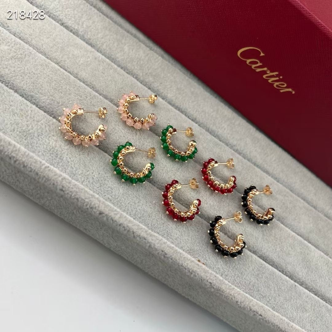 [Glimmer]新色ジェムストーンコレクション スモールフープピアス