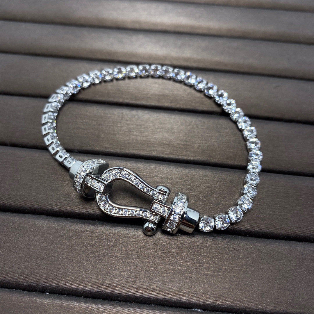 [Glimmer]FORCE  HORSESHOE  DIAMOND TENNIS BRACELET