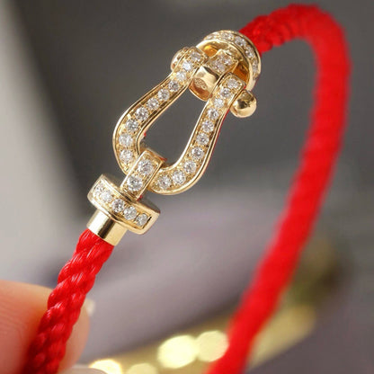 [Glimmer]FORCE LARGE HORSESHOE FULL DIAMOND BRACELET GOLD