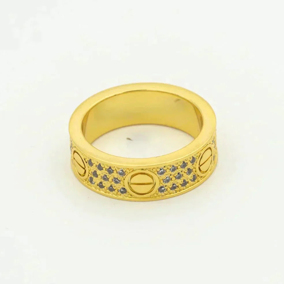 [Glimmer]LOVE RING 5.5MM ダイヤモンド パヴェ
