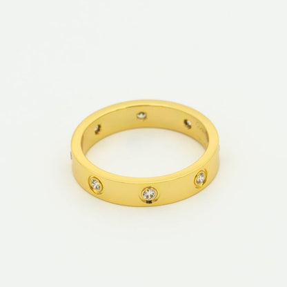 [Glimmer]LOVEリング 3.6MM 8ダイヤモンド