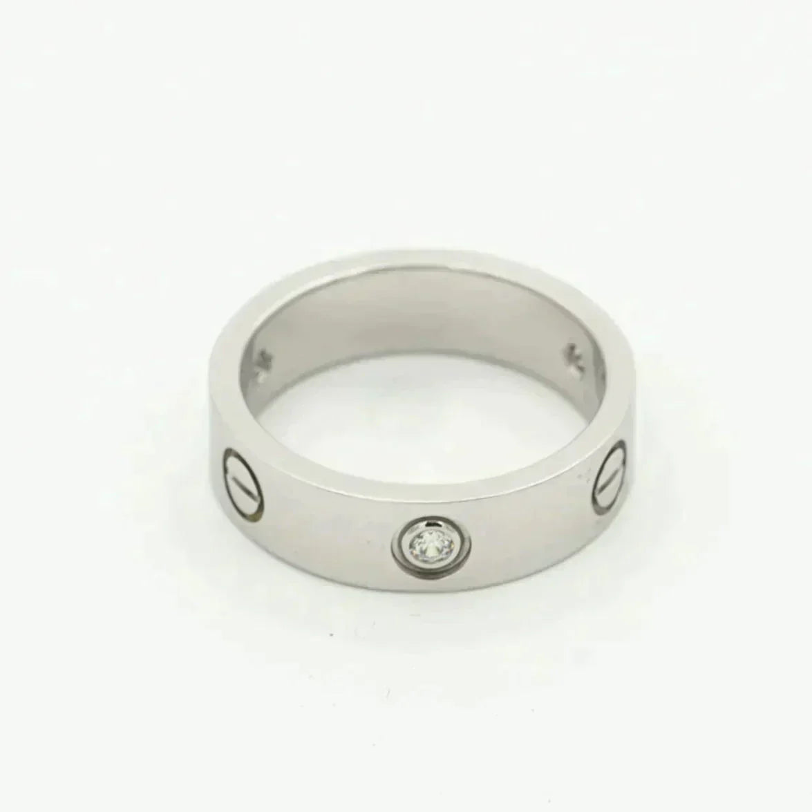 [Glimmer]LOVE RING 5.5MM 3ダイヤモンド シルバー