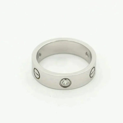 [Glimmer]LOVE RING 5.5MM 3ダイヤモンド シルバー