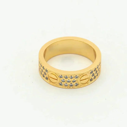 [Glimmer]LOVE RING 5.5MM ダイヤモンド パヴェ